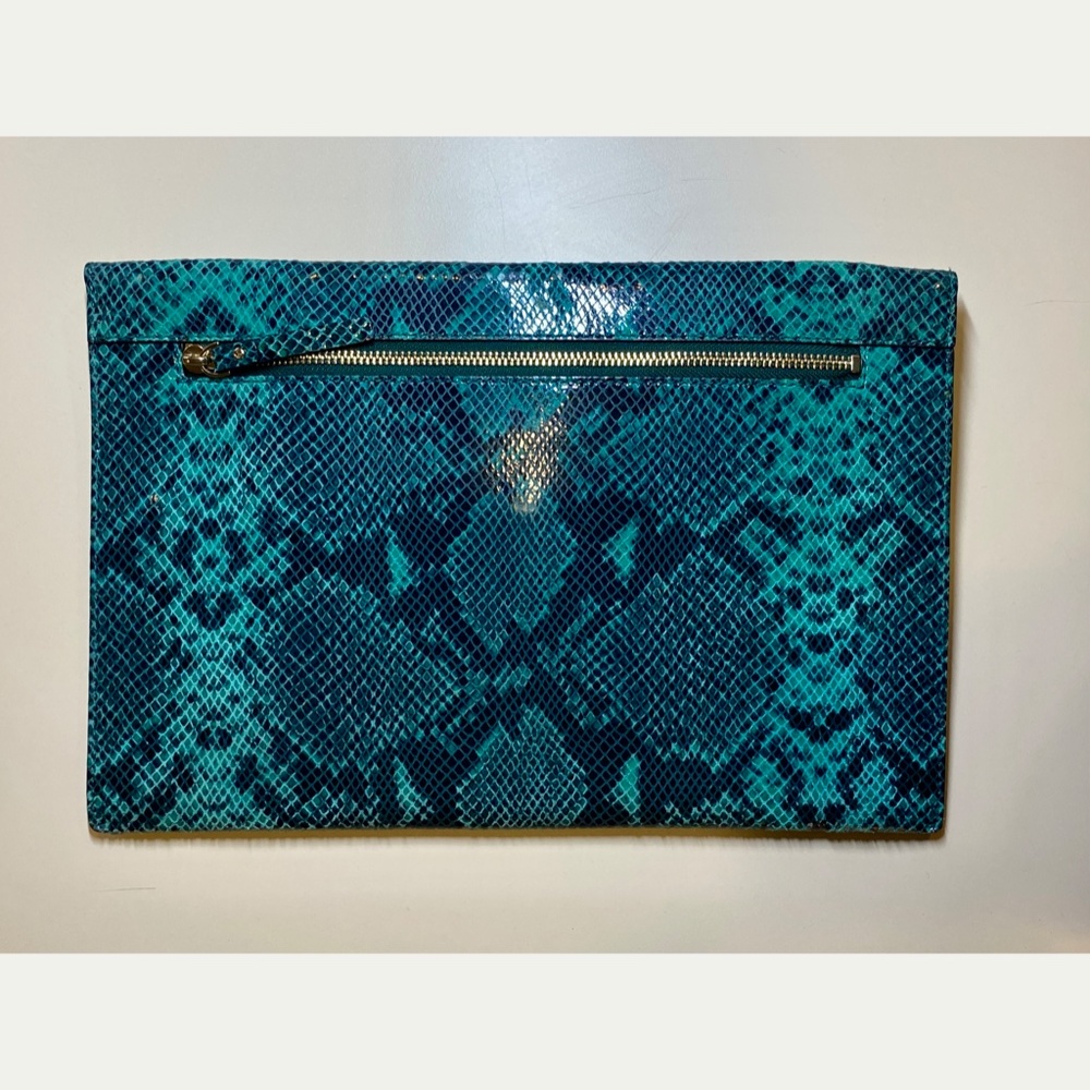 Kate Spade teal and black envelope clutch handbag - Picture 2 of 9